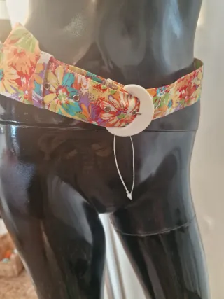 Cintura vintage floreale multicolor