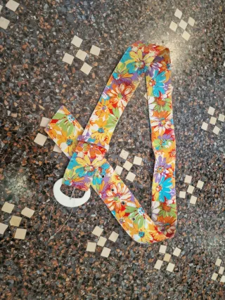 Cintura vintage floreale multicolor