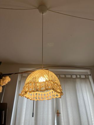 Lampadario uncinetto fatto a mano
