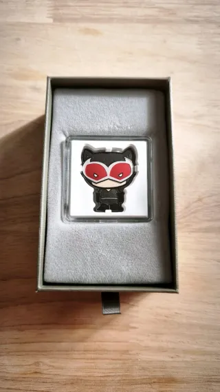 Moneda de Plata 1 Oz CATWOMAN Chibi Proof 2021 DC