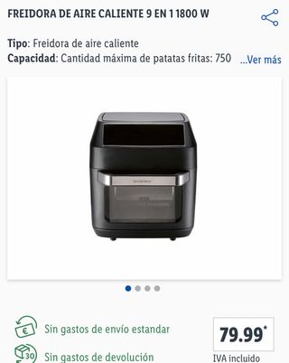 Freidora de aire 9 en 1 SilverCrest