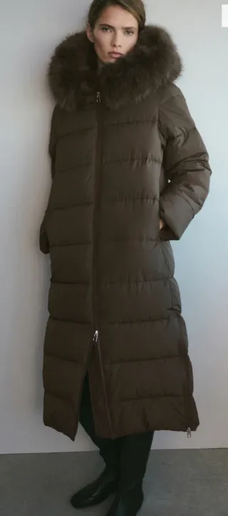 Anorak Mango Verde Oliva Largo