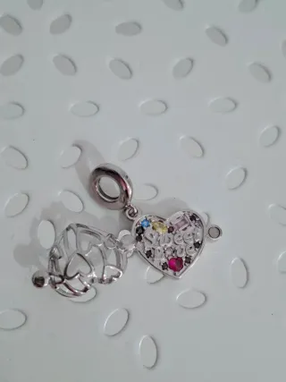 Colgante Corazón Multicolor Plata