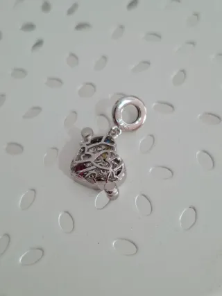 Colgante Corazón Multicolor Plata