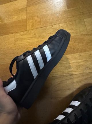 Zapatillas Adidas Superstar Negras Blancas Nuevas