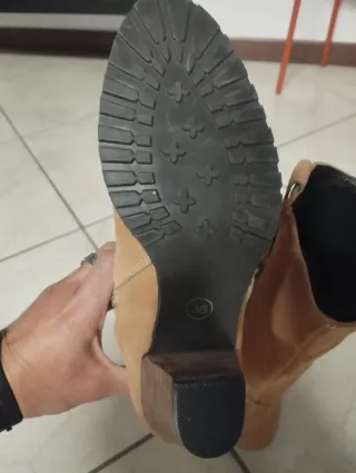 Stivali donna vera pelle beige