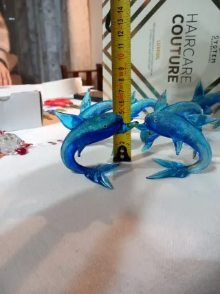 Delfino Murano Blu Argento