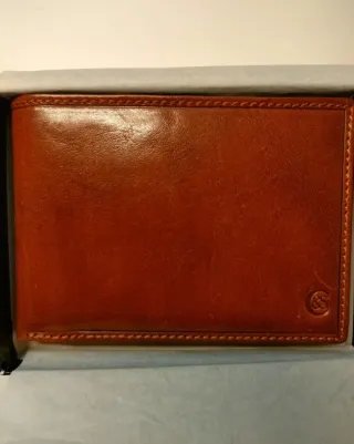 Portafoglio uomo in pelle marrone