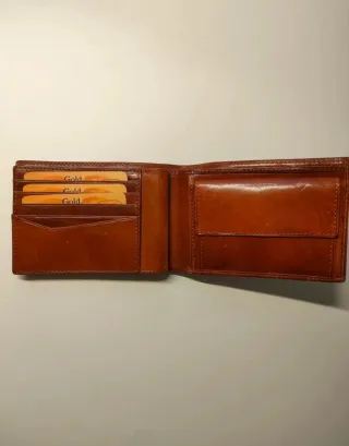 Portafoglio uomo in pelle marrone