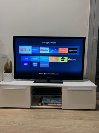 Mueble TV Blanco + estanterías