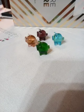 Lotto 4 maialini Murano