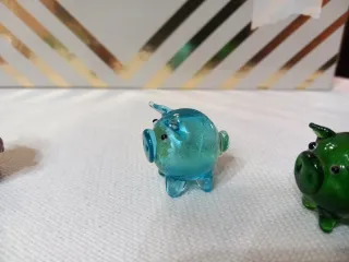 Lotto 4 maialini Murano