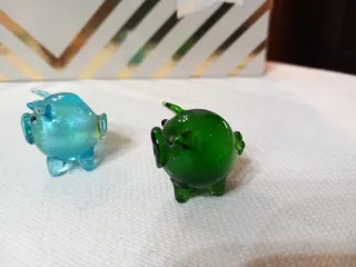 Lotto 4 maialini Murano