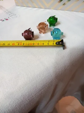 Lotto 4 maialini Murano