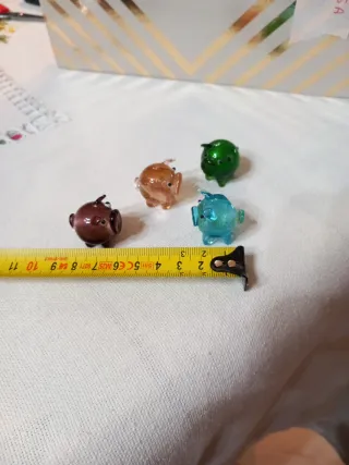 Lotto 4 maialini Murano