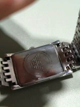 Reloj Emporio Armani Rectangular Negro/Plata