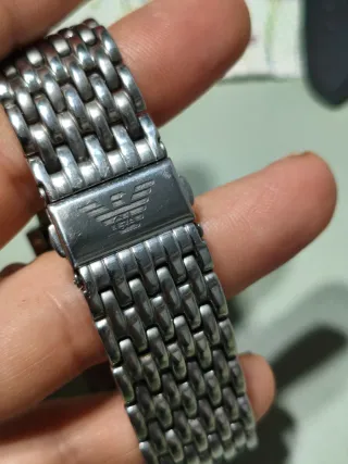 Reloj Emporio Armani Rectangular Negro/Plata