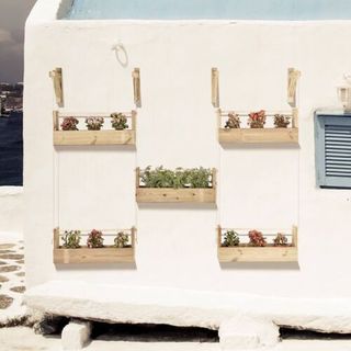 Jardinera Vertical Big Woody 14L madera pino exterior interior