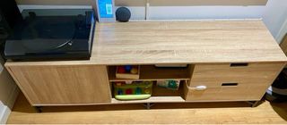 Mueble TV estilo industrial madera y metal