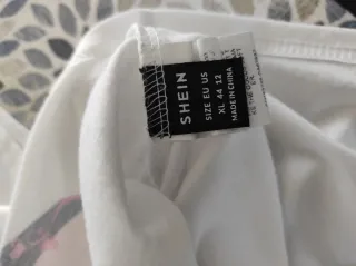 T-shirt donna stampa tacco floreale tg XL