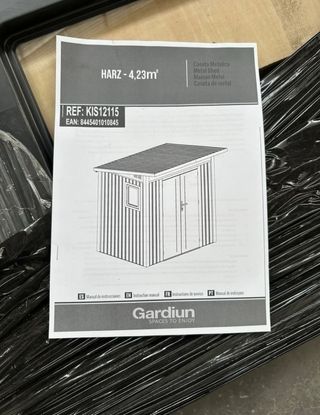 Kiosco Caseta jardín metálica 4.23 m2 Harz gris