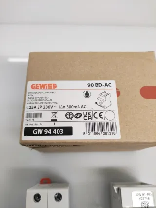 Gewiss Differenziale Magnetoterm. GW94403 GW92047