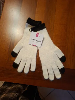 Guanti Le Monelle bianchi e neri