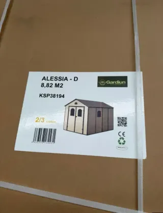 Caseta de jardín de resina Alessia D (8,82 m²)