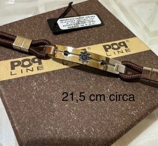 Bracciale uomo Poq Line timone nero argento