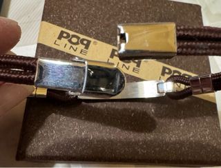 Bracciale uomo Poq Line timone nero argento