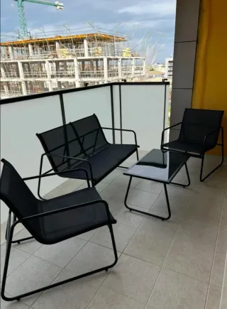 Conjunto de Patio Negro 3 Piezas