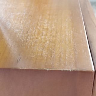 Credenza vintage rattan e legno