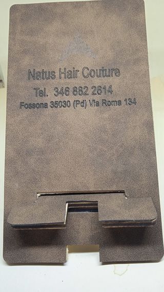 Supporto Telefono Legno e Cuoio