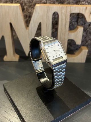 Casio Vintage Reloj Analógico Digital Plata