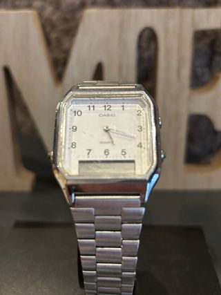 Casio Vintage Reloj Analógico Digital Plata