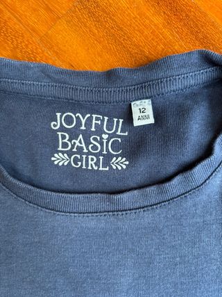 T-shirt blu cotone 12 anni