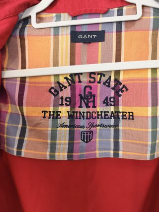 Cazadora Gant The Windcheater Roja Talla M Algodón