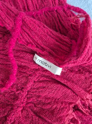 Sciarpa Motivi fuxia invernale