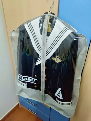 Traje de niño para comunión azul y blanco