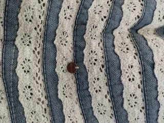 Cappello donna tg unica denim e pizzo