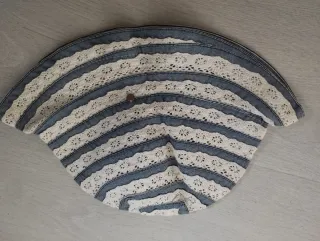 Cappello donna tg unica denim e pizzo