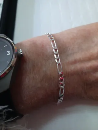 Pulsera Plata 925 Figaro Fina