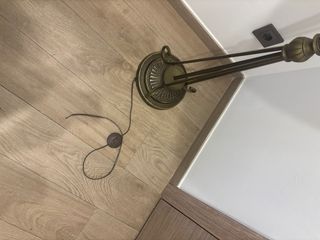 Lampada Tiffany Vintage in Cristallo e Metallo