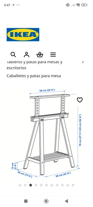 Caballete IKEA madera