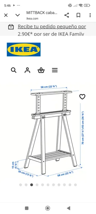 Caballete IKEA madera