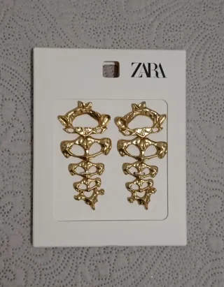 Pendientes Zara Vértebras Dorados