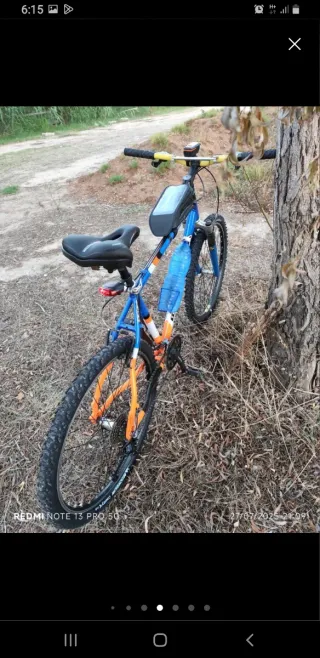 Bicicleta Montaña Azul y Naranja