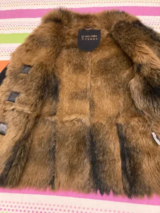 Cazadora negra con pelo talla 38