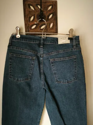 Calças de ganga flare azul tamanho 40