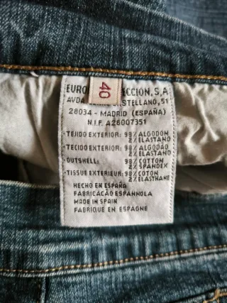 Calças de ganga flare azul tamanho 40